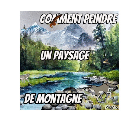 Dessin et peinture - vidéo 3856 : Comment peindre un paysage de montagne ? - huile, acrylique.