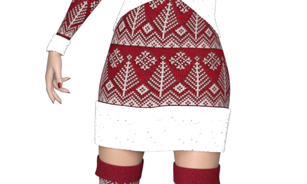 Image de jeune femme en tenue de Noël