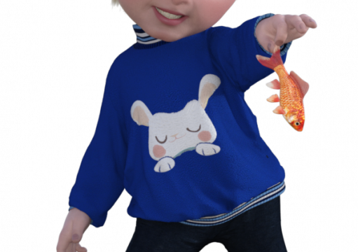 Tube de garçonnet malicieux (poser, render, png)