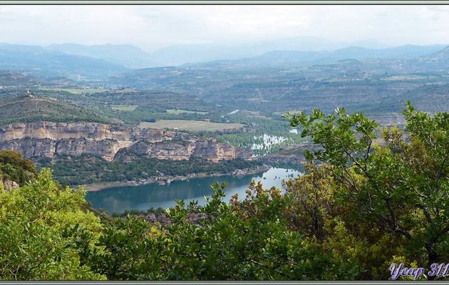 Randonnée au Congost de Mont-Rebei : le haut de la rivère Noguera Ribagorçana avec les hautes eaux de l'Embalse de Canelles - Aragon/Catalogne - Espagne