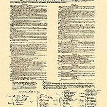 Publication de la Constitution des Etats-Unis d'Amérique