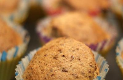 Muffins banane - graines de lin