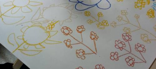 P4-S2 : utiliser les craies grasses et l'encre de couleur de façon combinée (2 séances)