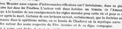 Léon Meunier, Et la lumière luit dans les Ténèbres (Revue spirite, novembre 1923)