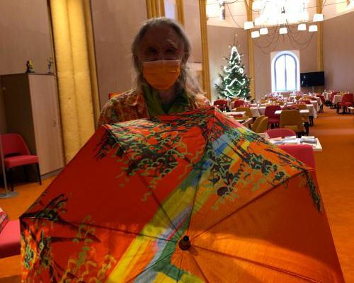 Noël et parapluies Poiré Guallino
