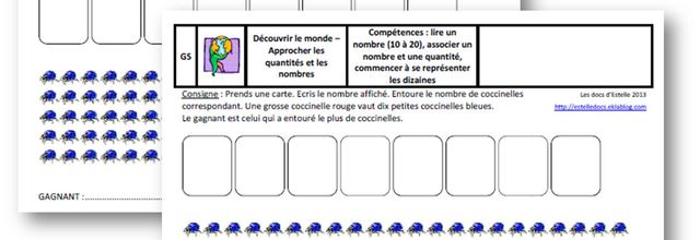 GS - Numération - Jeu de numération - Coccinelles