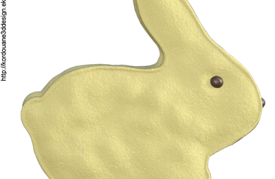 Tube de lapin jaune(render-image)