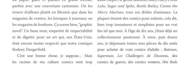 Le goût de lire et les BD (George R. R. Martin)