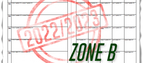 Planning des semaines par période ZONE B