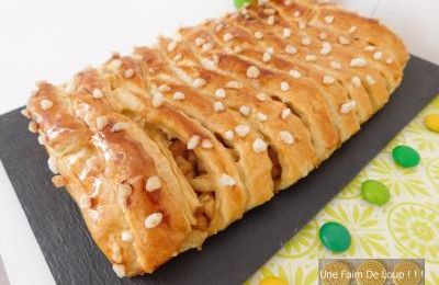 Tresse feuilletée aux pommes 