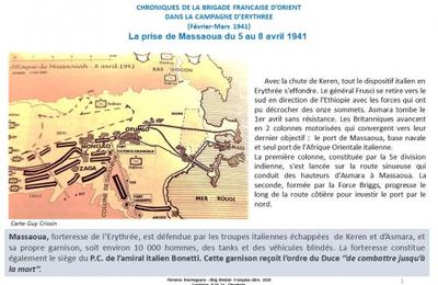 80e Anniversaire de la Campagne d'Erythrée (février-avril1941) - dernier épisode 7 : Et Massoua fut libéré !