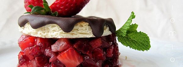 Tartare gourmand : Fraises, menthe & chocolat.