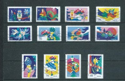 2020 - Edition noël spectaculaire  - 12 timbres lettre verte