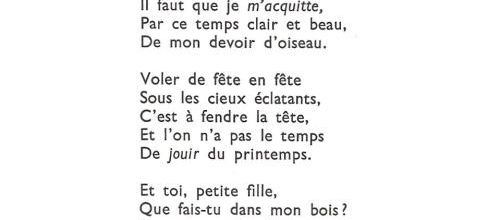 LA PETITE FILLE ET L'OISEAU (Marceline Desbordes-Valmore)