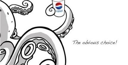 Paul le Poulpe carbure au Pepsi !