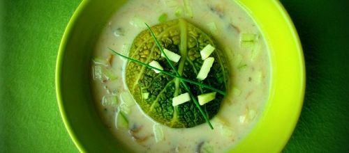 Paupiettes de saumon sauce crème,champignons et pomme Granny.