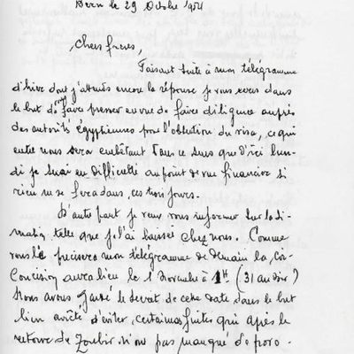 Lettre de Mohamed Boudiaf, du 29 Octobre 1954