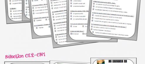 Incorruptibles 2015-2016 - CE2-CM1 et CM2-6ème - Questionnaires et corrigés