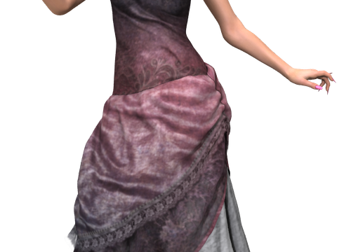 Tube de femme romantique (render-image)