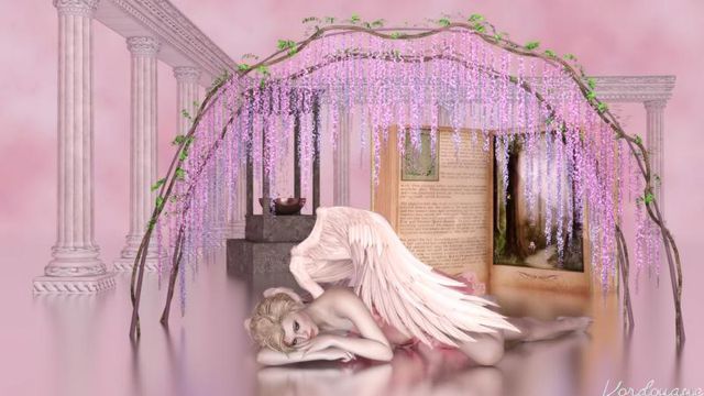 L'ange rose fantasy (daz studio)