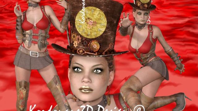 Edouarline (tube femme steampunk-png)