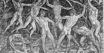 Antonio Pollaiolo, Combat d'hommes nus, ca 1470, burin