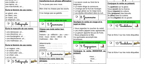Plan de travail CE1 2013-2014 numéro 8