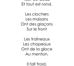 Poésie CE2 : « La neige » (Sophie Arnould)