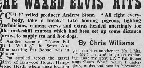 article 16 aout 1963 pat boone - billy fury 