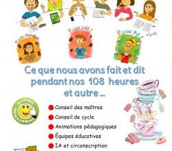 Cahier journal 2017 - 2018 et la page de garde du classeur