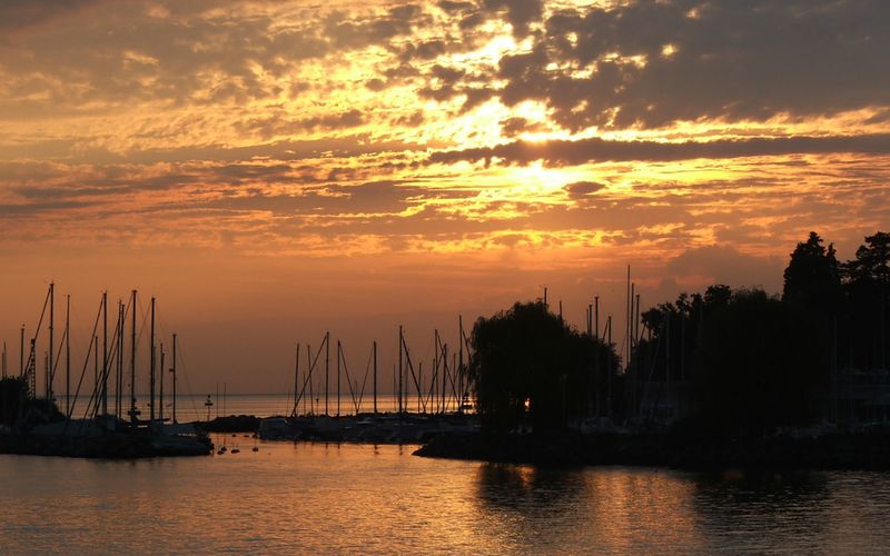 coucher de soleil en Suisse
