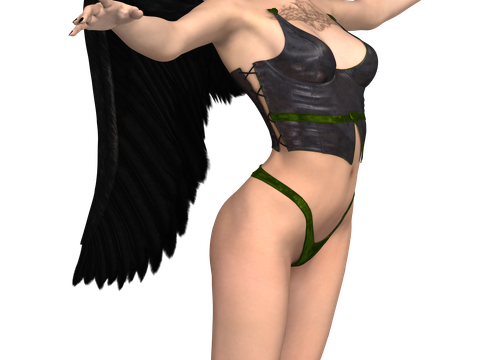 Tube de femme ange noir (image-render)