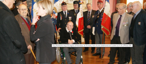 * Guy RICHARD honoré : Cadet de la France Libre (évadé à 15 ans), Ancien de la 1ère DFL