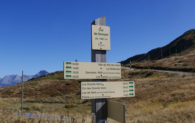 Le 1er octobre 2023 : suite de la rando vers les lacs de Vernant et de l'Airon.