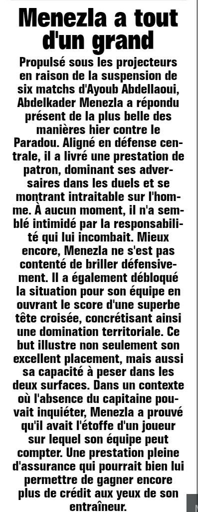 Dimanche 23.2.2025 au Stade du 