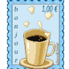 gif animé, blinkie,Bonjour, timbres