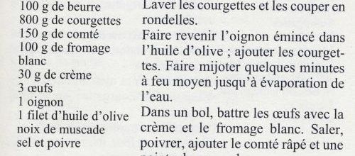Quiche aux courgettes et aux deux fromages