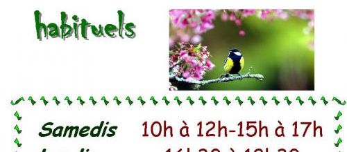 Bibliothèque ouverte aux horaires habituels vacances PRINTEMPS 2017