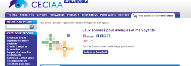 Cinq jeux sonores pour aveugles et malvoyants gratuitement téléchargeables