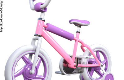 Tube de bicyclette pour enfant (render-image)