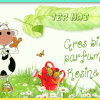 557 - carte 1er mai, muguet, vache, humour, signature