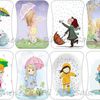 Pluie d'Été... elle est enfin là ! cartonnettes