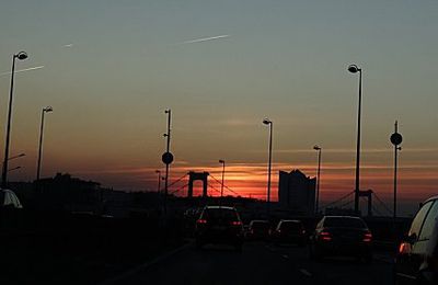 Coucher de soleil sur le Pont d'Aquitaine...