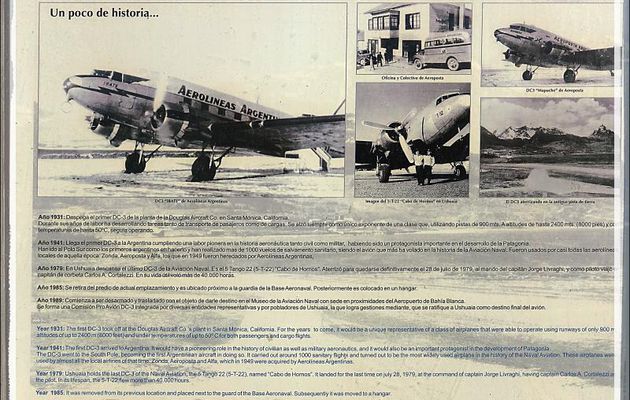 DC-3 "Cabo de Hornos", un monument historique de Ushuaïa - Terre de Feu - Argentine