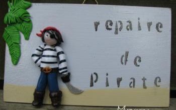 Plaque de porte :  pirate