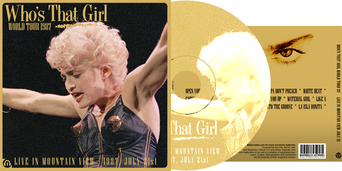 Who's That Girl World Tour - 1987 07 21 - Live in Moutain View