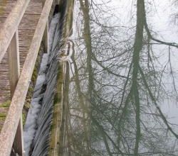 ... de l'eau coule sous la passerelle...