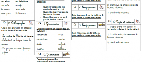 Plan de travail CE1 2013-2014 numéro 1