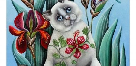 Tableau du samedi 212 : Le chat aux iris