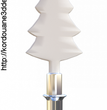 Tube de bougie de Noël (render)